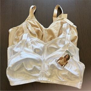 NEW Lot of 3 Underscore Bra Fashion Plus Comfort Wirefree Satin Lace 44DD (1834)
